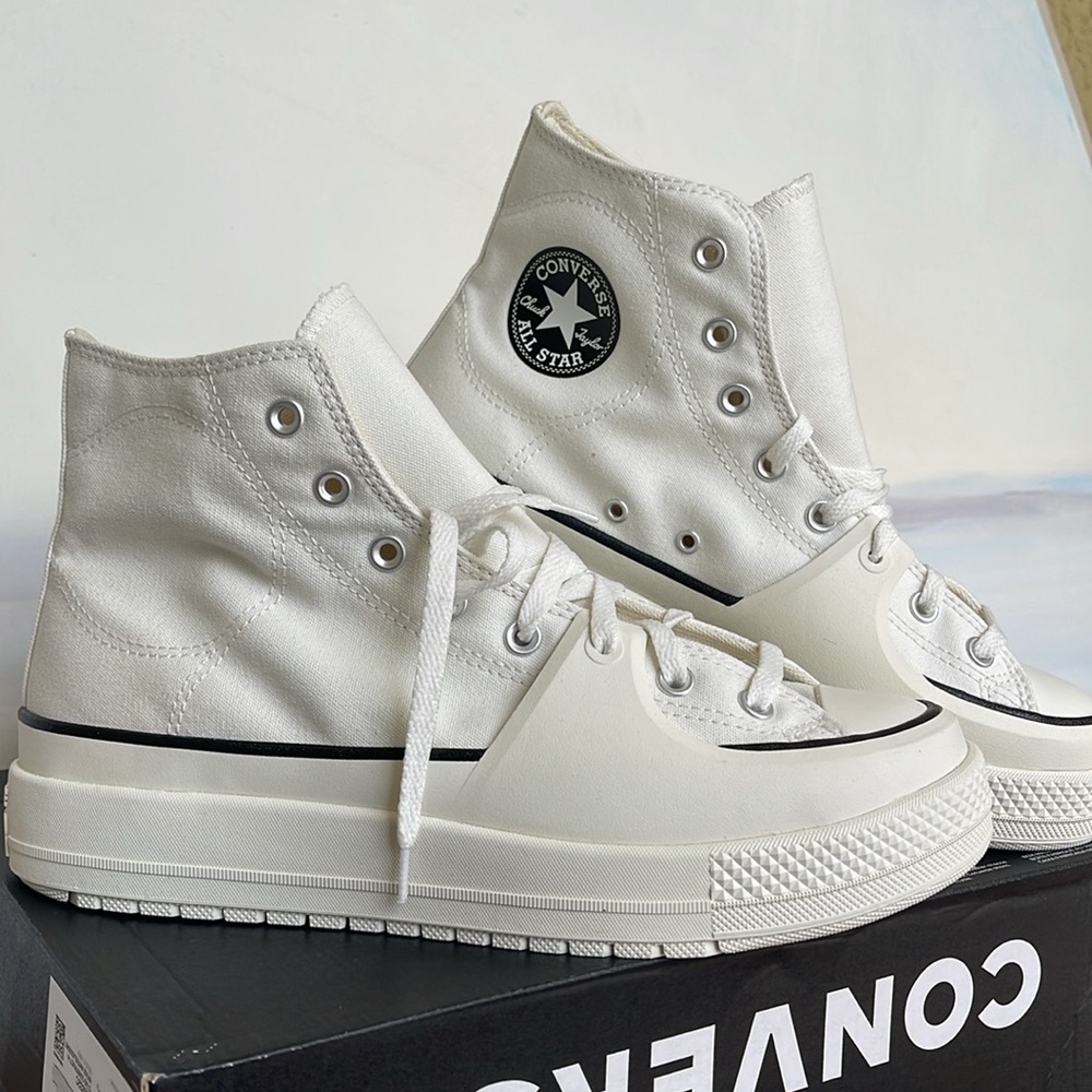 Converse Mens CTAS A02832C
CTAS CONSTRUCT HI VINTAGE WHITE/BLACK/EGRET
PLATFORMS - Picture 7 of 16